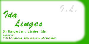 ida linges business card